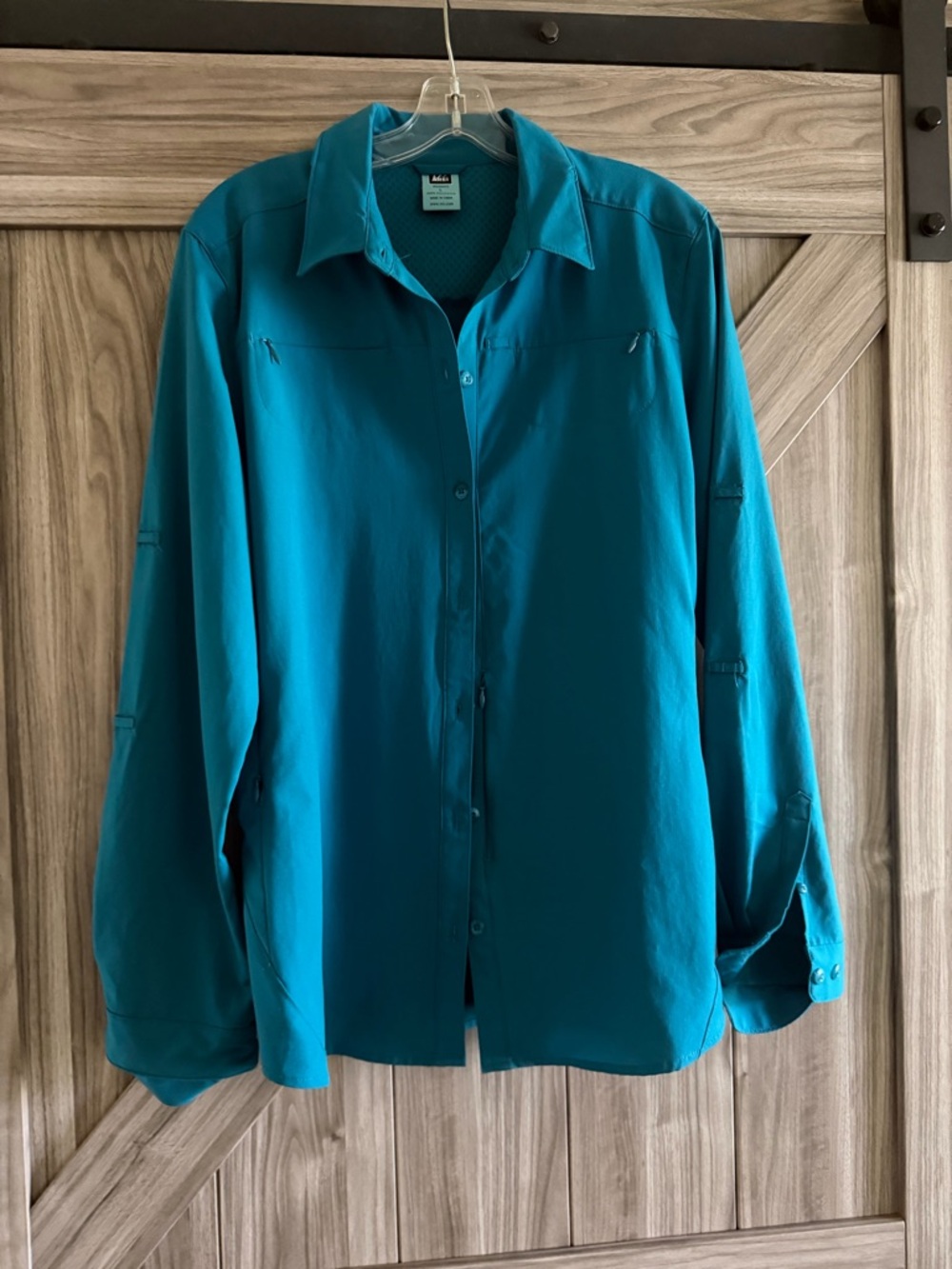 REI Teal Button-Front Lightweight Women’s Shirt